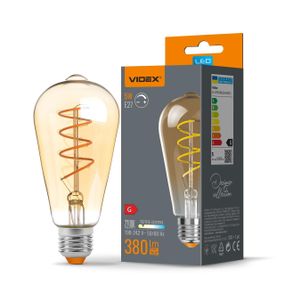 Світлодіодна лампа VIDEX Filament ST64FASD 5W E27 2200K дімерна бронза