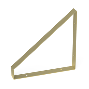 Кронштейн для полиці з металу 254×30mm, H=250mm Золото