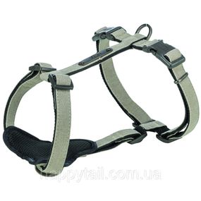 Шлея Trixie CityStyle H-harness для собак хлопок XS–S 30–44 см 10 мм светло-серая