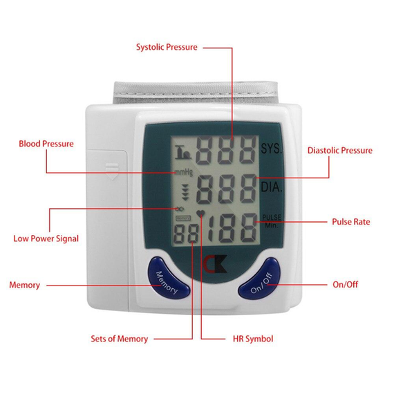 Цифровой автоматический тонометр Blood Pressure Monitor для измерения АД и пульса -VN-31 | Зображення 5