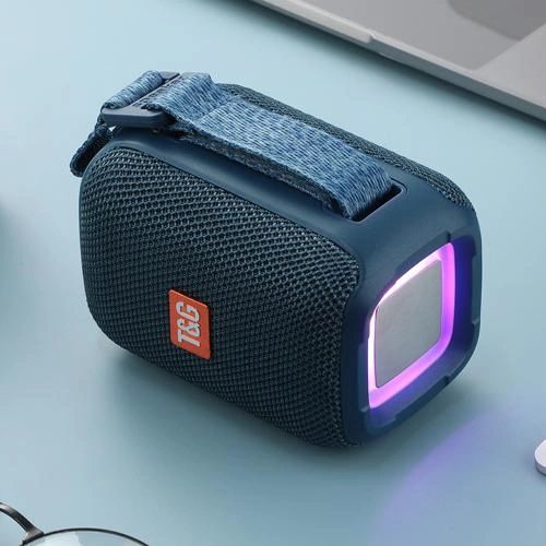 Портативна Bluetooth колонка TG339 5W з RGB підсвічуванням, Bluetooth колонка для вулиці. Колір: синій | Зображення 3