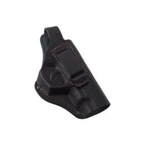 Кобура Форт-12 поясна  прихованого внутрішньобрючного носіння формована з кліпсою шкіра чорна 12201 ms