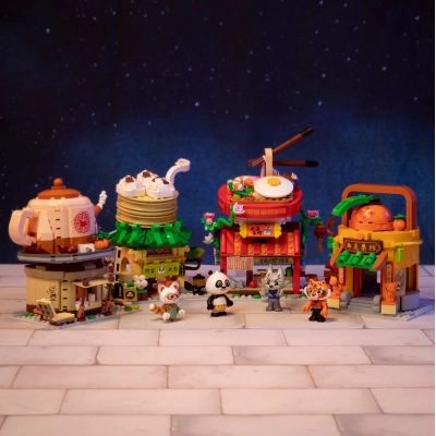 Конструктор Pantasy Kung Fu Panda Кунгфу Панда Мини Вид на улицу - Фруктовая лавка Тигрицы (86508) | Зображення 2