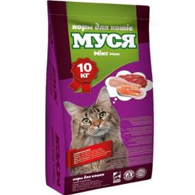 МУСЯ Корм для котів МІКС , 10 кг.