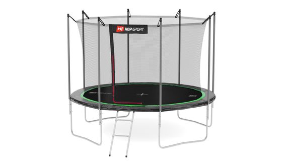Батут Hop-Sport 10ft (305см) чорно-зелений з внутрішньою сіткою (4 ноги) | Зображення 5