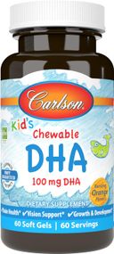 Kid's Chewable DHA, Bursting Orange, 100 mg, 60 Soft Gels