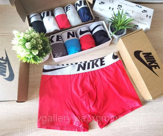 Чоловічі труси Nike, чоловічі труси Найк, Бавовняні труси Найк Преміум якості, чоловічі боксерки Найк, спортивні труси Найк | Зображення 1