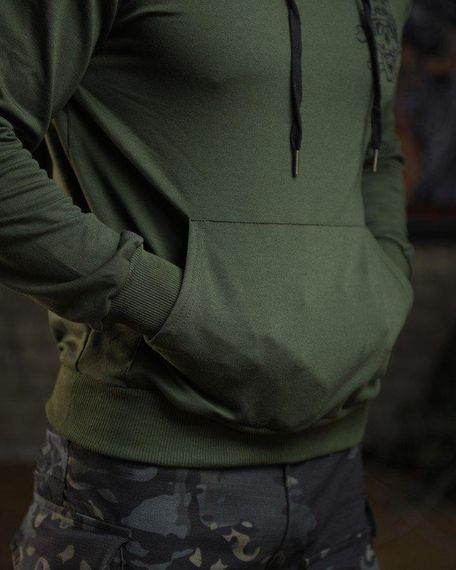 Худі maklin череп олива НП4945 | Зображення 6