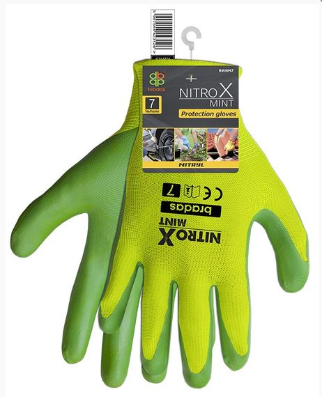 Рукавички захисні Bradas NITROX MINT нітрил розмір 7 RWNM7 | Зображення 2
