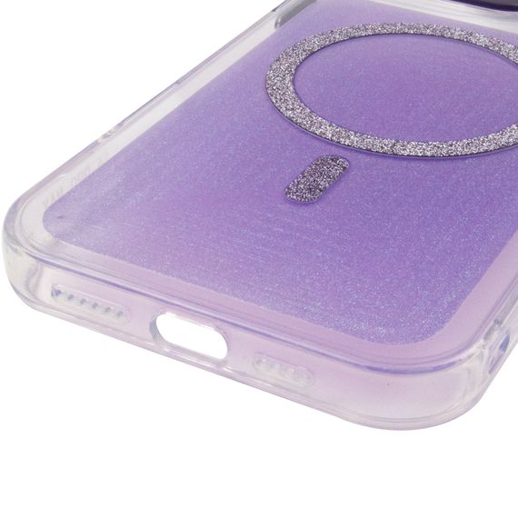 Чохол TPU+PC Jewel Sparkle with Magnetic Fit для Apple iPhone 15 (6.1") Lavender Glitter | Зображення 4