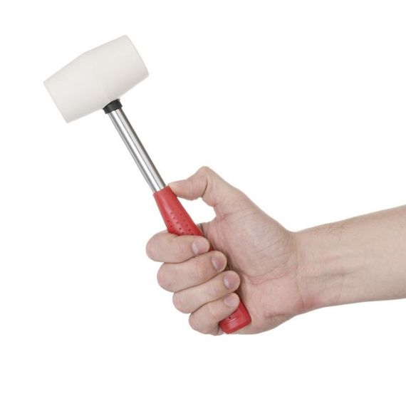 Киянка гумова 225 г, бiла INTERTOOL HT-0234 | Зображення 4