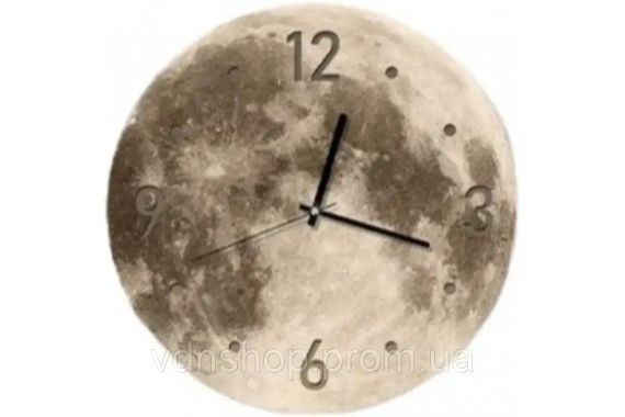 Часы настенные "Луна" с LED подсветкой NCH-40-40 АРАБСКИЕ+ТОЧКИ | Зображення 2