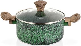 Каструля Fissman Malachite 4.7л з антипригарним покриттям EcoStone