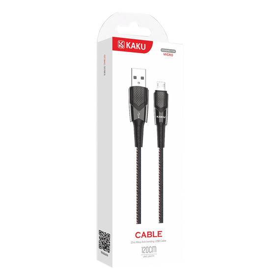 USB кабель Kaku KSC-192 USB - Micro USB 1.2m - Black | Зображення 1