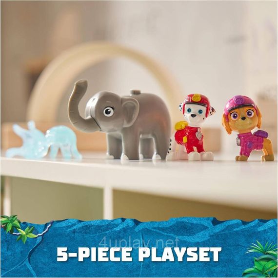 Набор из 3 фигурок Щенячий патруль Маршал, Скай, Слон Оригинал Paw Patrol Jungle Pups Marshall, Skye, Elephant | Зображення 2