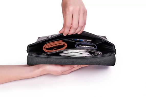 Шкіряна поясна сумка Skin and Skin Crossbody Bag L Чорна (WB02BL) | Зображення 3