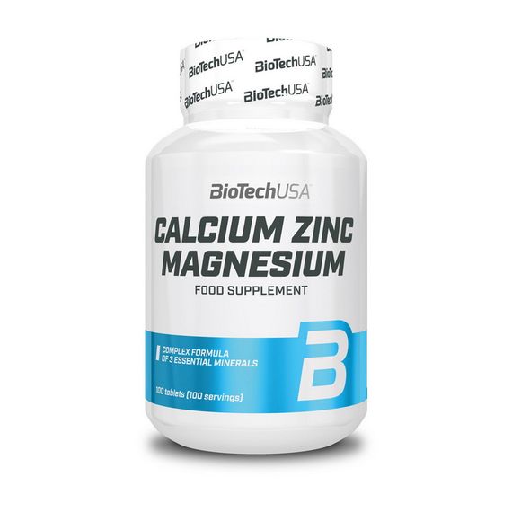 Calcium Zinc Magnesium Кальцій Цинк Магній - мінеральний комплекс BioTech 100 таблеток