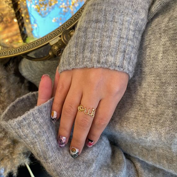 Кольцо из желтого золота с фианитом 16.5 | Зображення 2