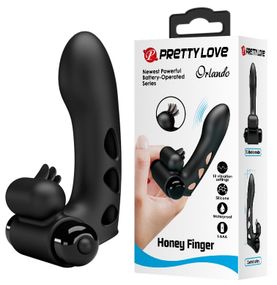 Кліторальний стимулятор на палець Pretty Love-Orlando Finger Black, BI - 014836 sexstyle