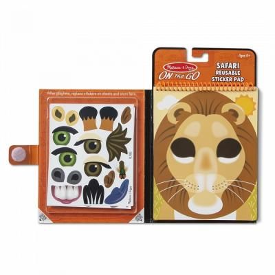 Набор для творчества Melissa&amp;Doug Блокнот с многоразовыми наклейками Сафари (MD30510) | Зображення 1
