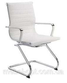 Офісне крісло Алабама Х білий, дизайн Ribbed EA від Charles and Ray Eames