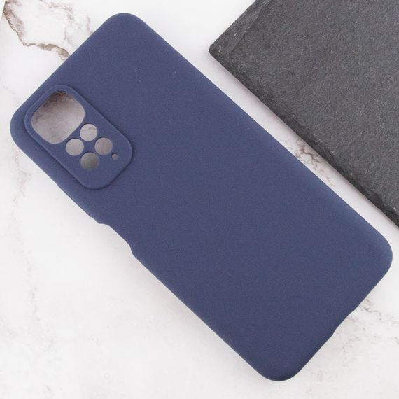 Чехол Silicone Cover Lakshmi Full Camera (AAA) для Xiaomi Redmi Note 11 (Global) / Note 11S Темно-синий / Midnight blue | Зображення 4