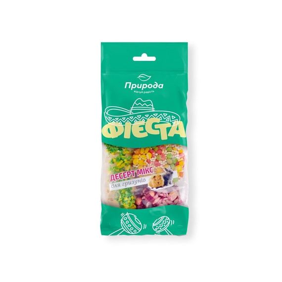 Ласощі Природа Десерт мікс Асорті для гризунів кулька трубочка тарталетка 70 г