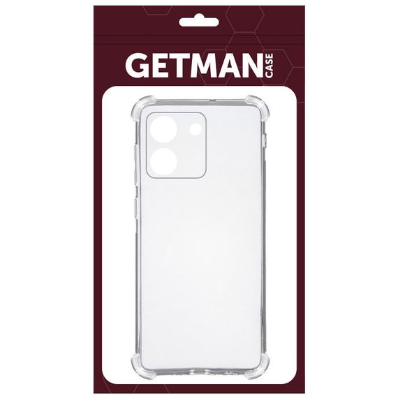 TPU чехол GETMAN Ease logo усиленные углы Full Camera для Xiaomi Poco M7 Pro 5G Бесцветный (прозрачный) | Зображення 1