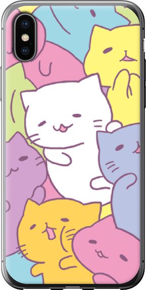 Чехол на iPhone XS Котики "2534u-1583-17620"