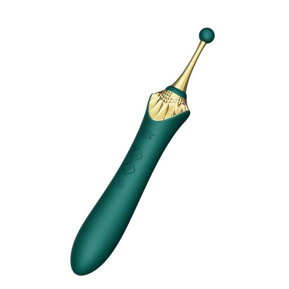 Мультифункциональный вибратор Zalo — Bess 2 Turquoise Green, 4 насадки, подогрев | Зображення 3
