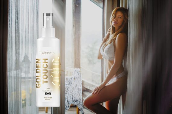 Очищувач для іграшок Driminals Golden Touch без спирту, 125 мл Sex Aura | Зображення 2