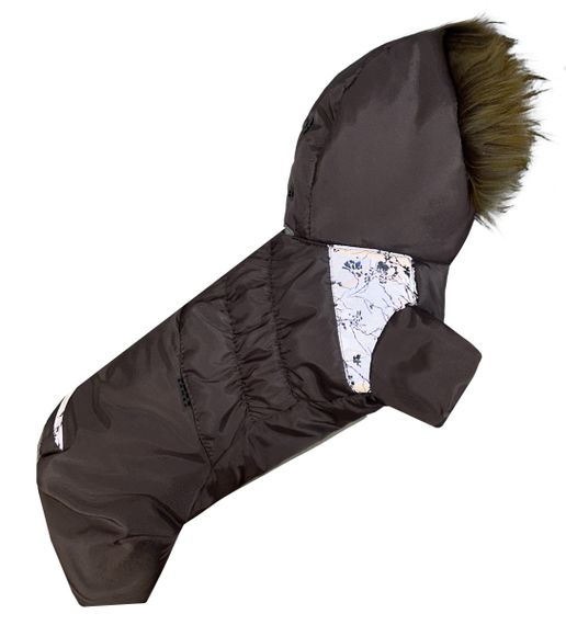 Зимовий комбінезон для дівчаток хутро шоколад AD-35 | Зображення 1