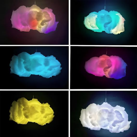 Светильник-облако DIY Cloud Atmosphere Light • Подвесная LED лампа светильник ночник облако с RGB подсветкой | Зображення 4