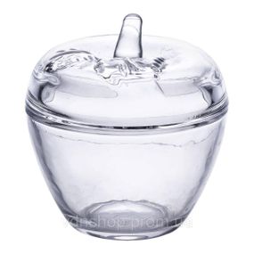 Конфетница с крышкой Ø 9.5 см ваза конфетница круглая стеклянная в форме яблока HP-4-101
