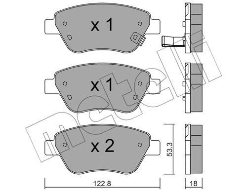 Колодки гальмівні передні Opel Corsa D 06-14 Adam 12-19 22-0321-2 | Зображення 1