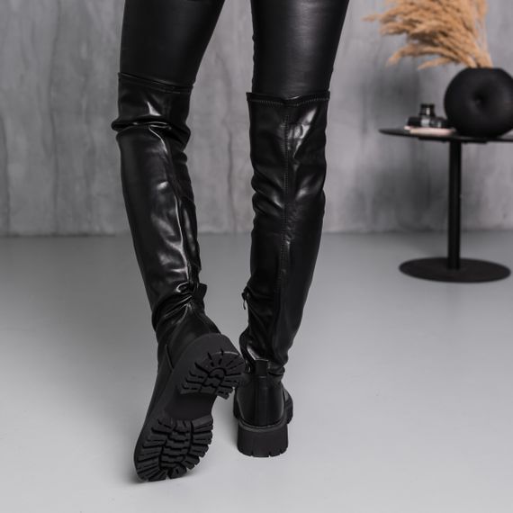 Ботфорты женские зимние Fashion Sleipnir 3886 37 размер 24 см Черный | Зображення 4