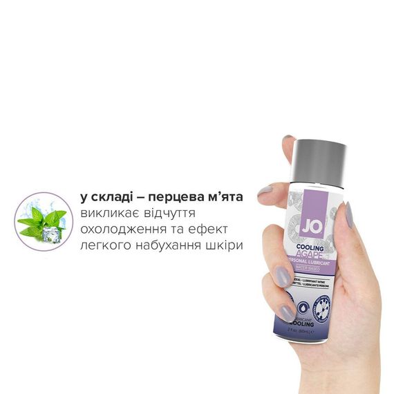 Охолоджуючий лубрикант System JO AGAPE — COOLING, 60 мл | Зображення 3