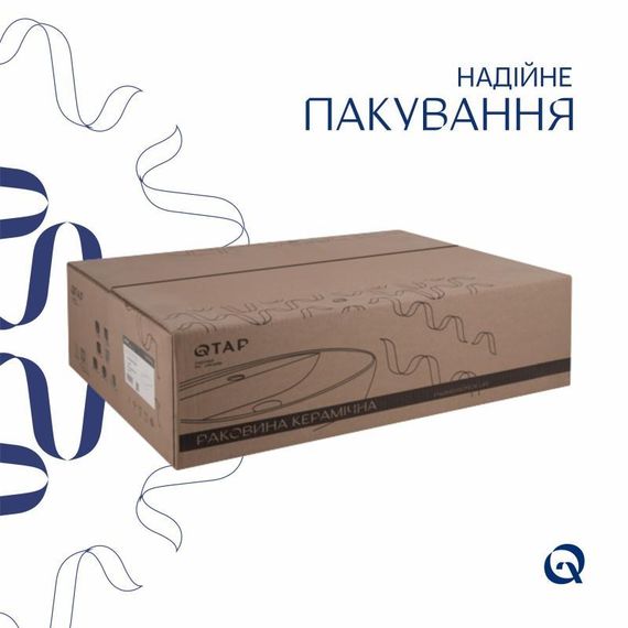 Комплект Qtap Cardinal: Раковина підвісна/накладна овальна 565х400х130 мм White + Донний клапан PU02 | Зображення 5