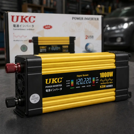 Преобразователь автомобильный инвертор UKC AC/DC UPS 1300 Вт | Зображення 2