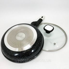 Алюмінієва сковорода з антипригарним покриттям UNIQUE, Сковороди без масла, Глибока сковорода для кухні FC-29