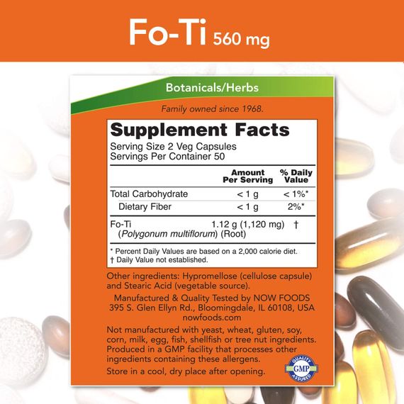 Горец многоцветковый Now Foods Fo-Ti 560 mg 100 caps | Зображення 5