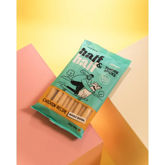 Ласощі для собак Half&Half Tender Sticks Adult, курка 100г | Зображення 4