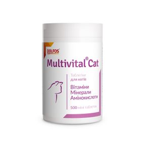 Витаминно-минеральный комплекс для котов Dolfos Multivital Cat 500 табл