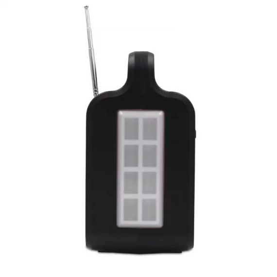 Аварійний ліхтар на сонячній батареї PowerBank EP-371BT - радіо-блютуз 9V 3W + 3 лампочки XPRO Чорно-помаранчевий (24433-EP-371B_1260) | Зображення 3