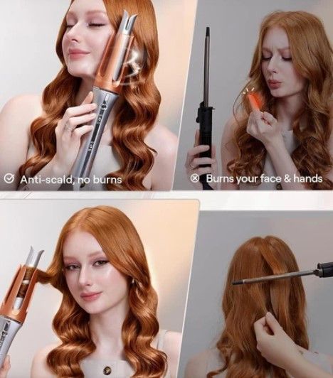 Автоматическая плойка для волос Sheglam Hair Curler Bella стайлер 3 температурных режима 170-210 °C Серый с бежевым | Зображення 5