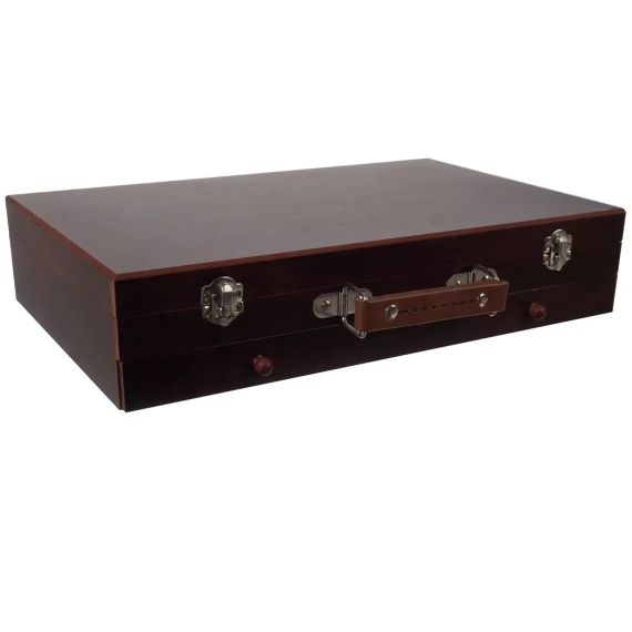 Большой набор для рисования 129 элементов Maaleo 21644 в деревянном чемодане | Зображення 3