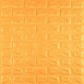 3D панель самоклеюча 700х770х7мм цегла Золотий (011-7) SW-00000052