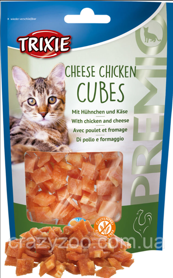 Ласощі для кішок Trixie сирно-курячі кубики 50 гр Cheese Chicken CUBES 42717