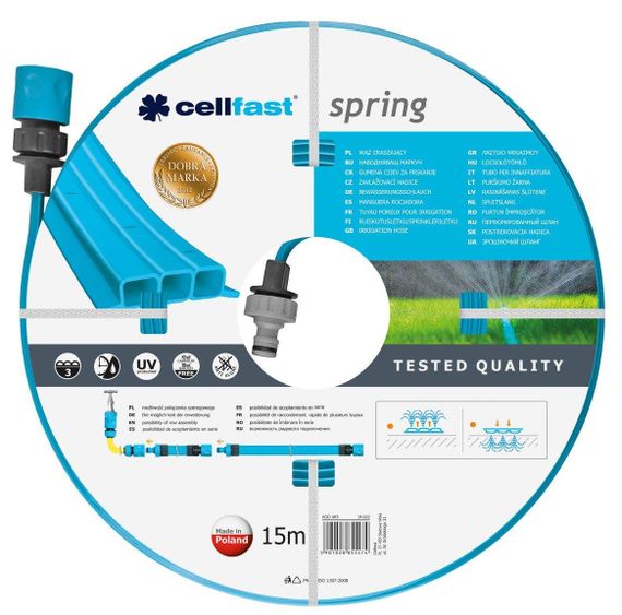 Шланг для краплинного поливу Cellfast SPRING 1/2" 15 м 19-022
