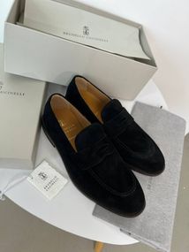 Лофери Brunello Cucinelli Black чорні ob433